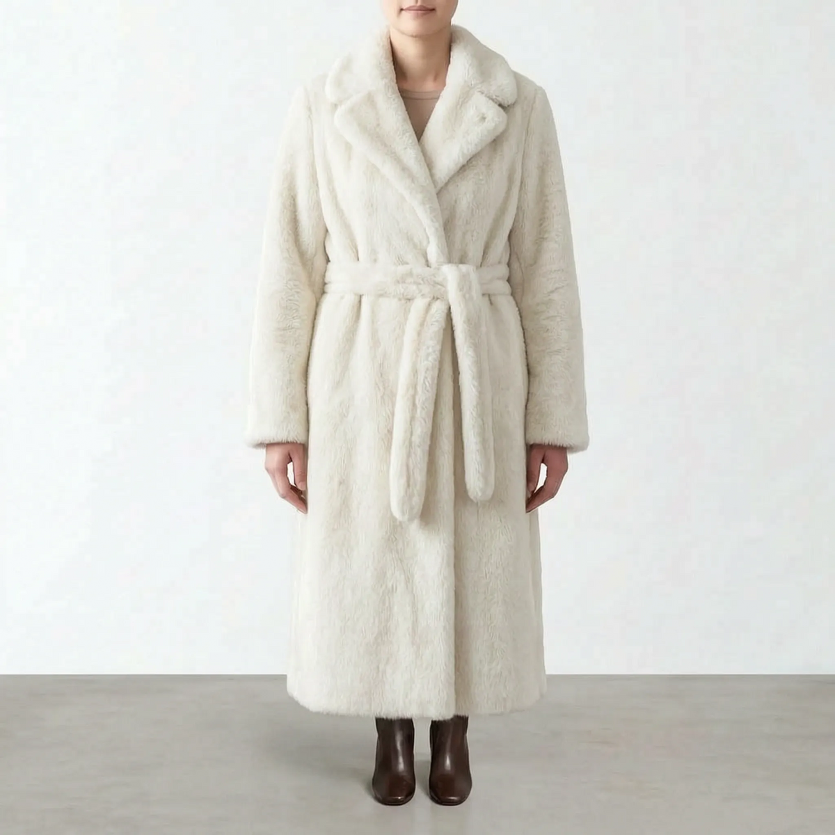 PlushWrap - Longline Plush Textured Coat Cold Weather Layering