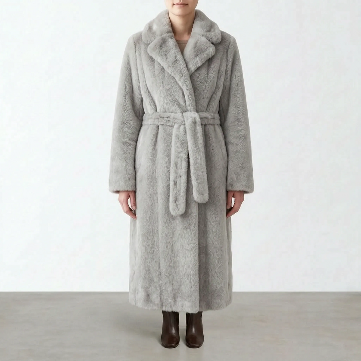 PlushWrap - Longline Plush Textured Coat Cold Weather Layering