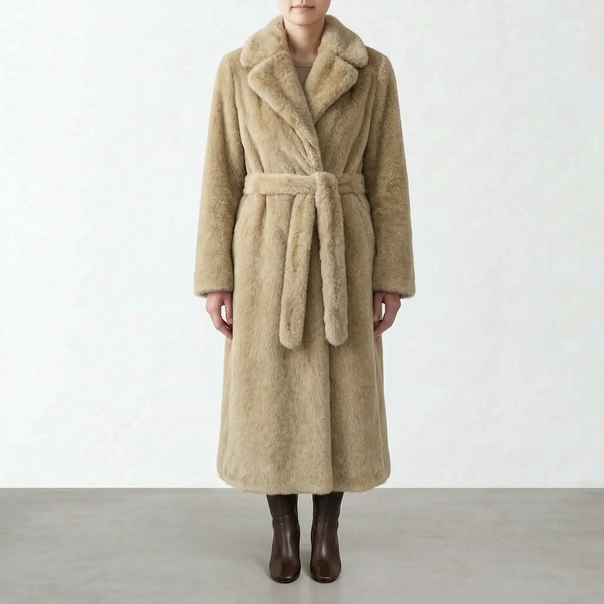 PlushWrap - Longline Plush Textured Coat Cold Weather Layering