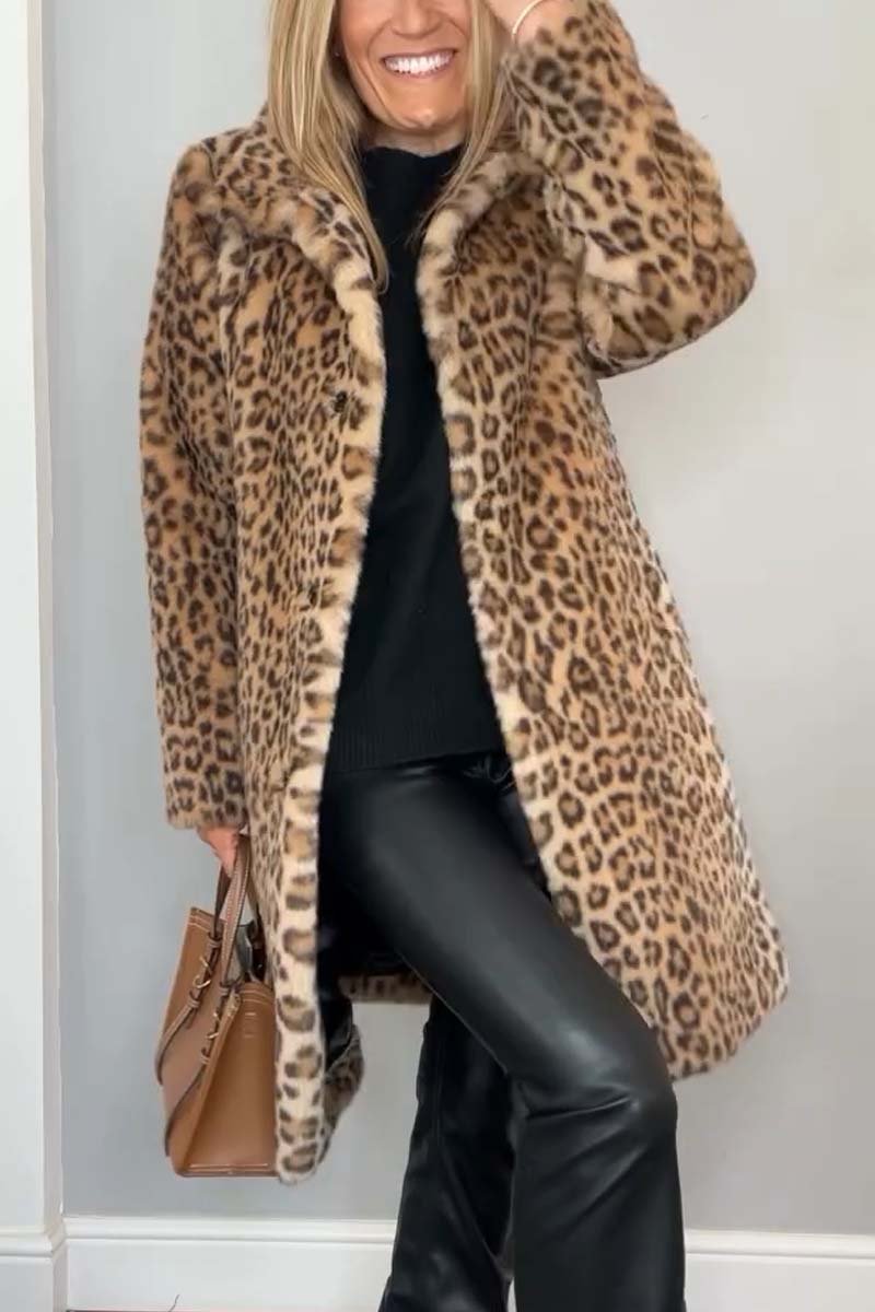 Ocelora - Leopard Print Winter Coat Cold Weather Dressing
