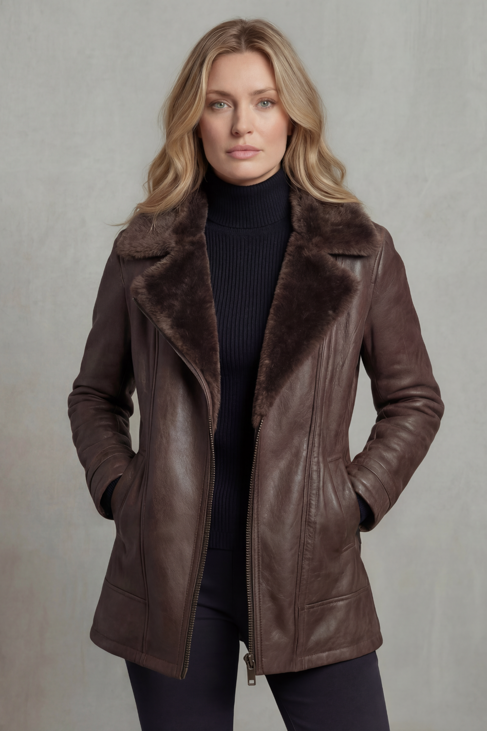 Halstora - Shearling Lined Leather Jacket Cold Weather Wear — view 2 of 5