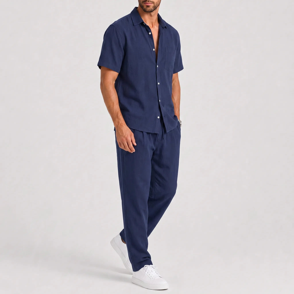 Riviano - Matching Short-Sleeve Men's Summer Set Beach Holidays