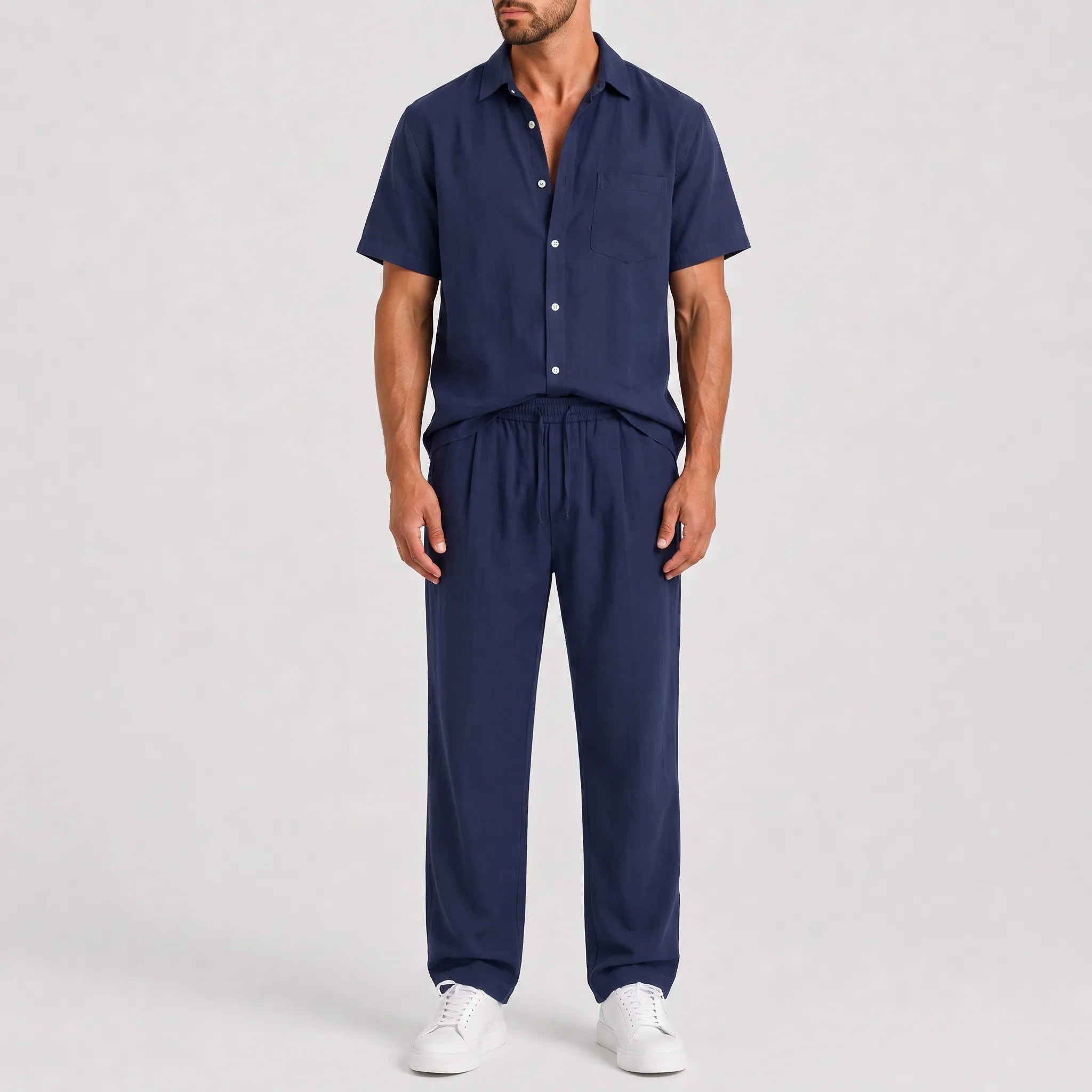 Riviano - Matching Short-Sleeve Men's Summer Set Beach Holidays