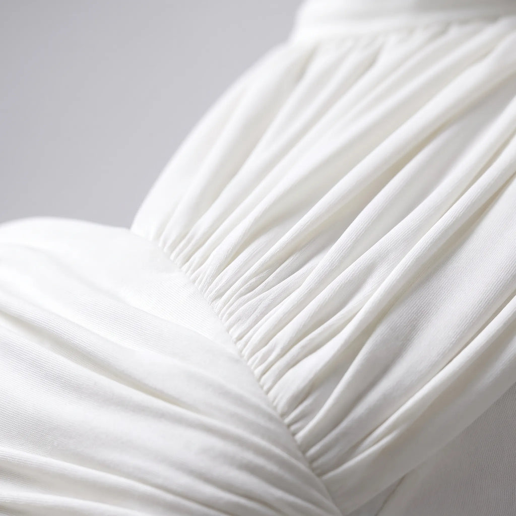 Ruchella - Asymmetric Ruched Midi Dress Cocktail Parties