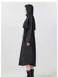 Windroya - Longline Hooded Rain Coat Cycling Commutes — view 3 of 5