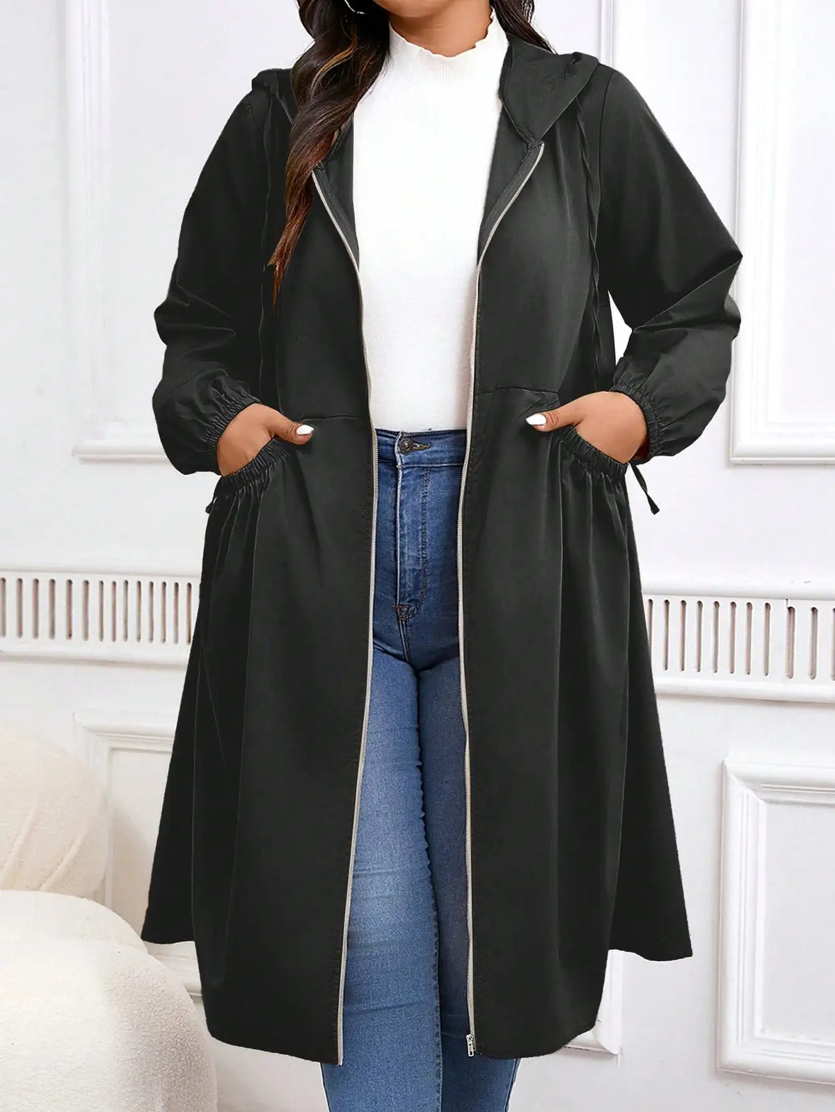 Verolyn - Hooded Coat With Belly Friendly Fit — view 3 of 6