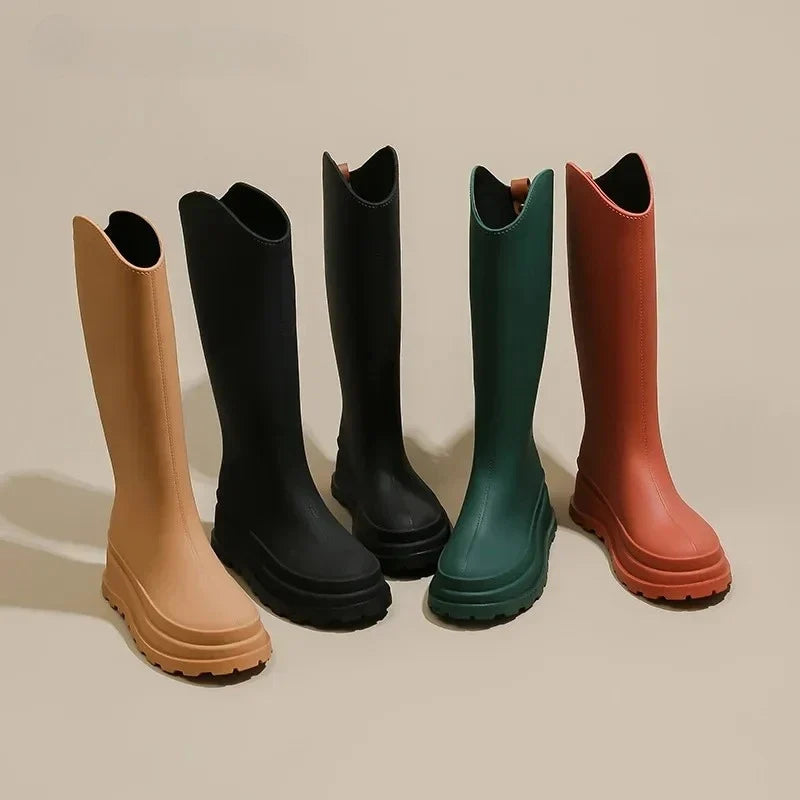 Marshgale - Tall Platform Wellington Boots Wet Weather Outdoors — view 3 of 7