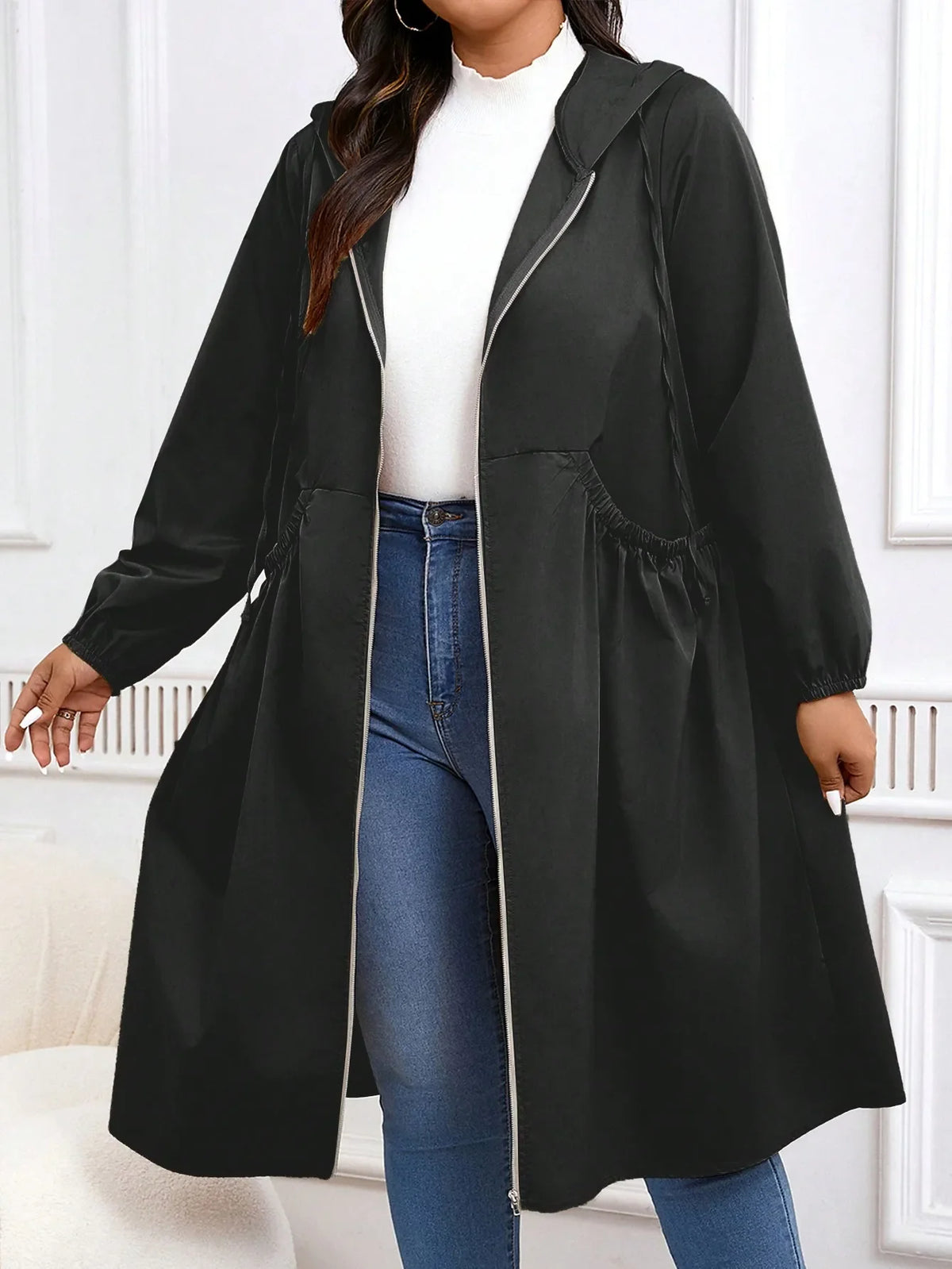 Verolyn - Hooded Coat With Belly Friendly Fit