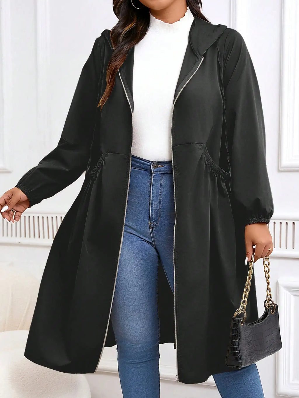 Verolyn - Hooded Coat With Belly Friendly Fit — view 5 of 6