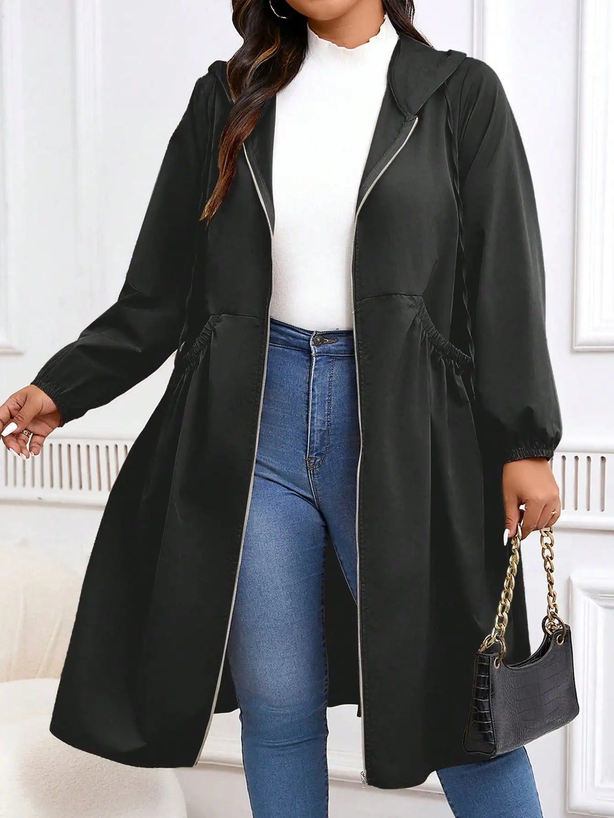 Verolyn - Hooded Coat With Belly Friendly Fit — view 5 of 6
