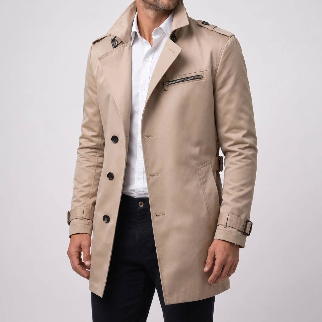 SavileCoat - Tailored Men's Structured Trench Coat Commuting To Work