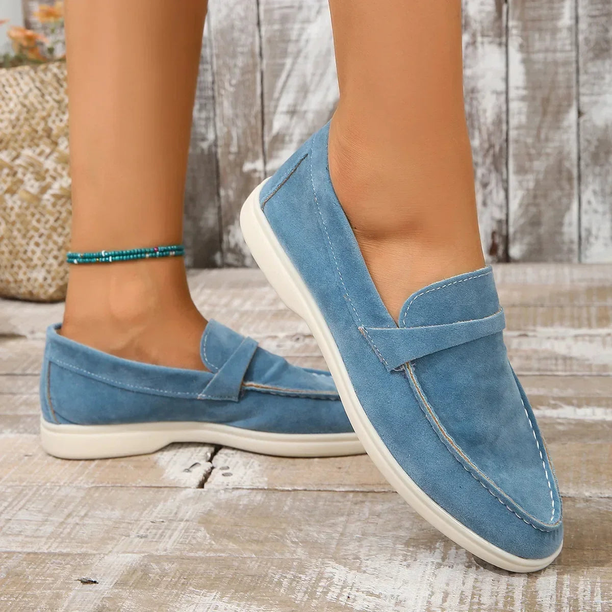 Amberlow - Suede Slip On Loafers Office Wear — view 10 of 10