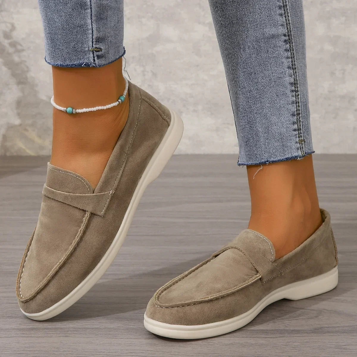 Amberlow - Suede Slip On Loafers Office Wear — view 4 of 10