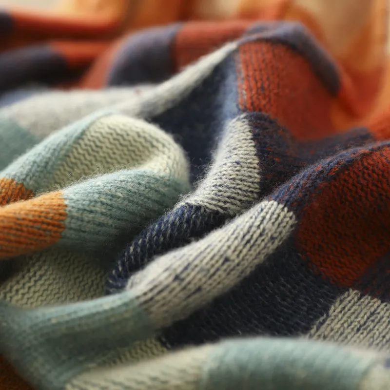 Cashmira - Cashmere Patchwork Turtleneck Jumper Cold Weather — view 3 of 7