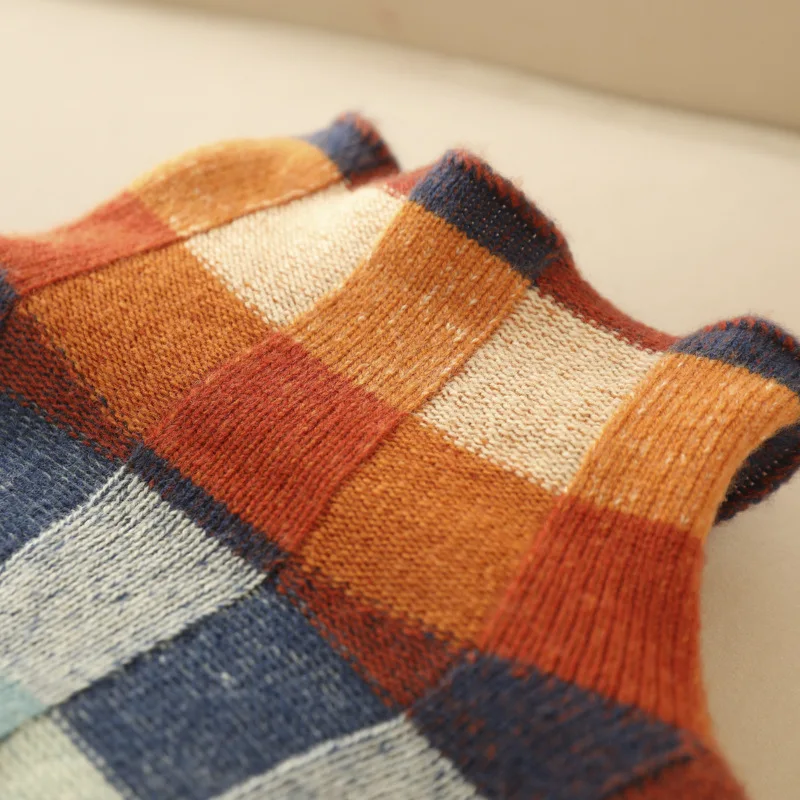 Cashmira - Cashmere Patchwork Turtleneck Jumper Cold Weather — view 4 of 7