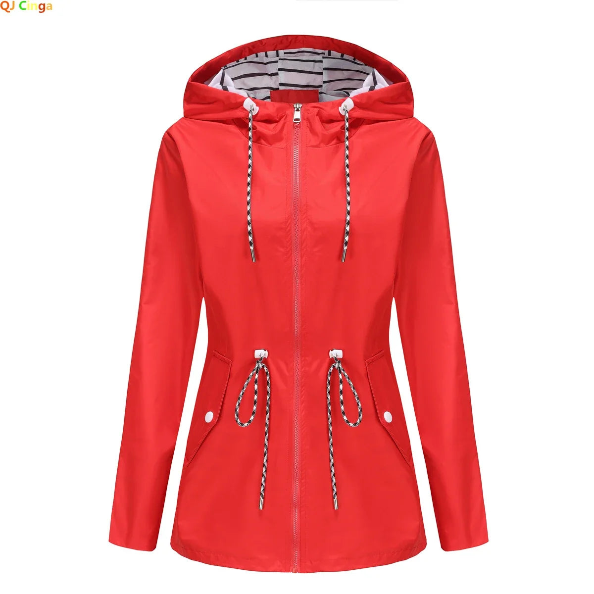 Rivella - Waterproof Drawstring Rain Jacket Wet Weather Wear