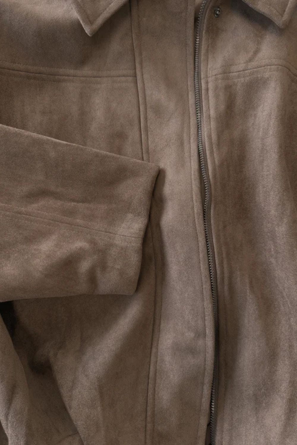 Suede Bomber Jacket Women's Sculpted Volume Fit — view 7 of 7