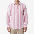 StripeBlend - Men's Long-Sleeve Striped Shirt Smart Casual Dressing