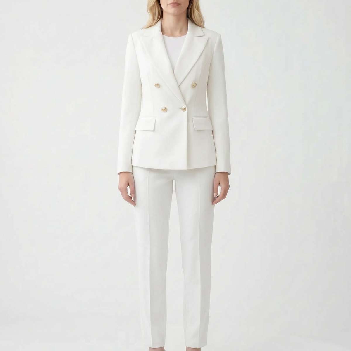 TailorTweed - Womens Tailored Double-Breasted Trouser Suit Formal Events