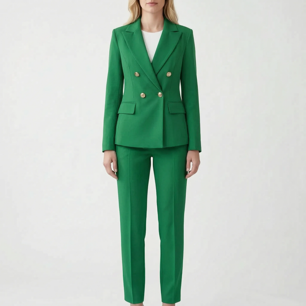 TailorTweed - Womens Tailored Double-Breasted Trouser Suit Formal Events