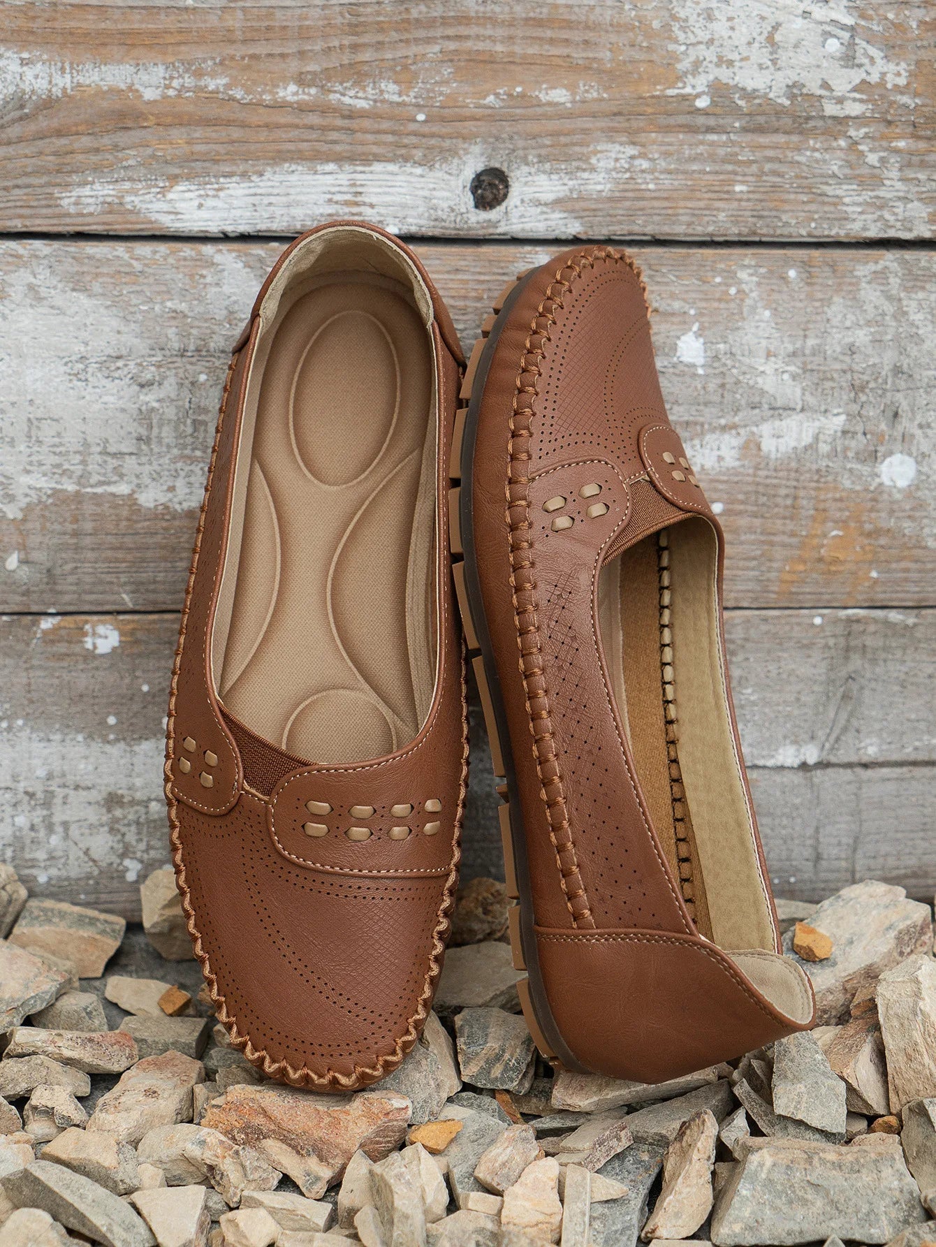 Tivora  - Classic Flat Slip-On Womens Loafers Everyday Walking
