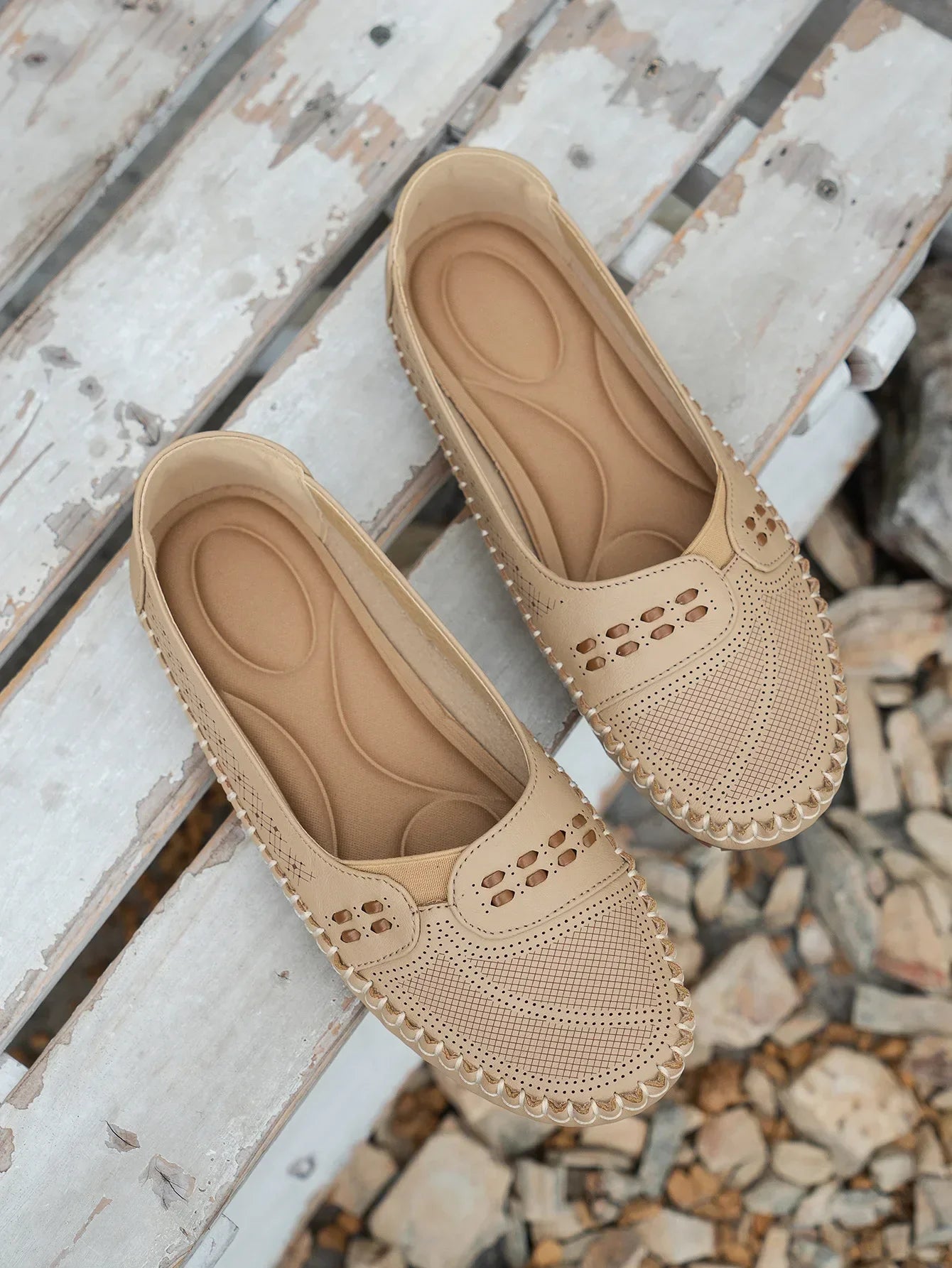 Tivora  - Classic Flat Slip-On Womens Loafers Everyday Walking