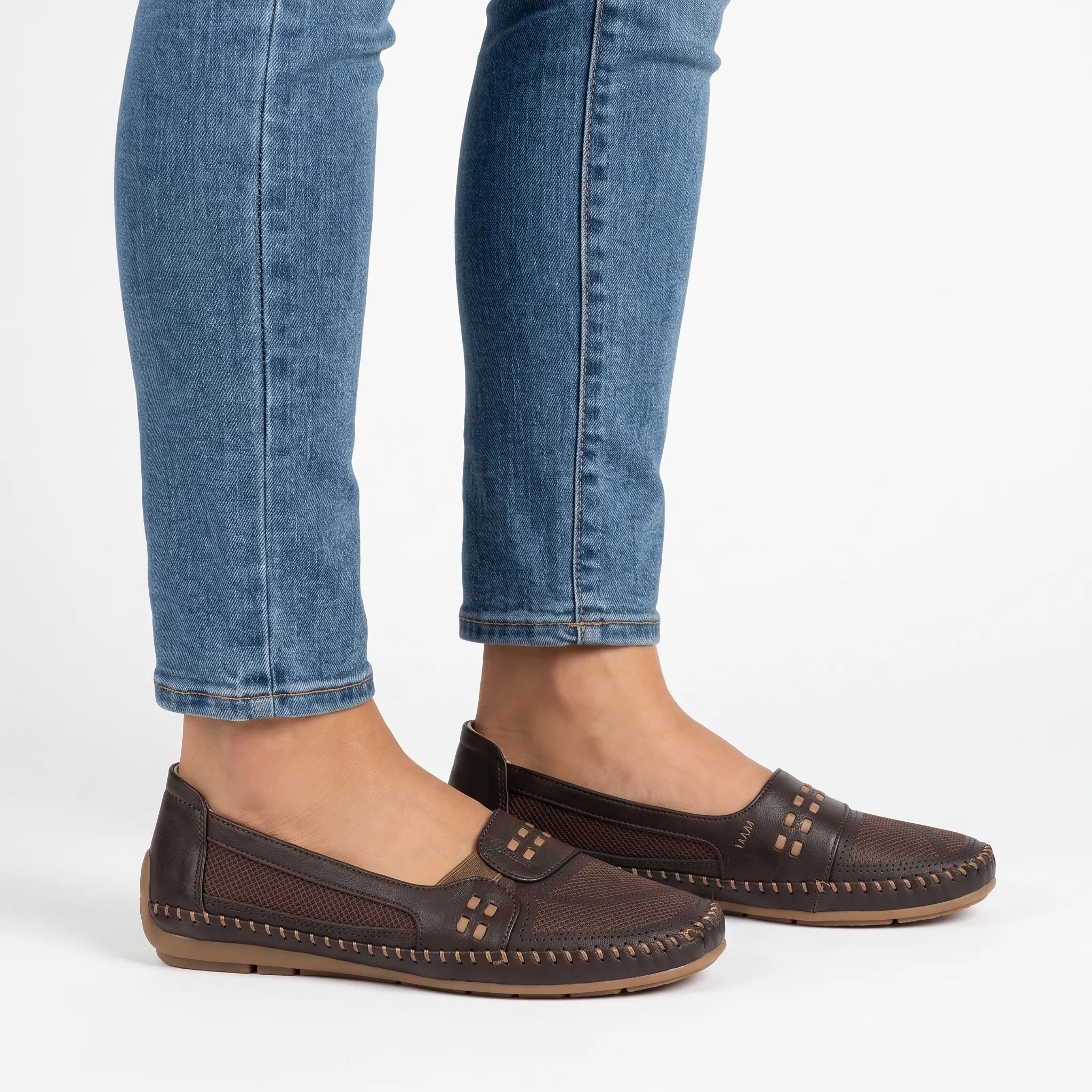 Tivora  - Classic Flat Slip-On Womens Loafers Everyday Walking