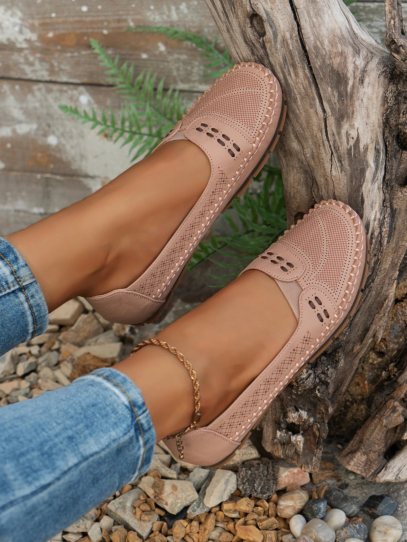 Tivora  - Classic Flat Slip-On Womens Loafers Everyday Walking
