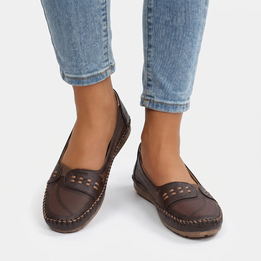 Tivora  - Classic Flat Slip-On Womens Loafers Everyday Walking