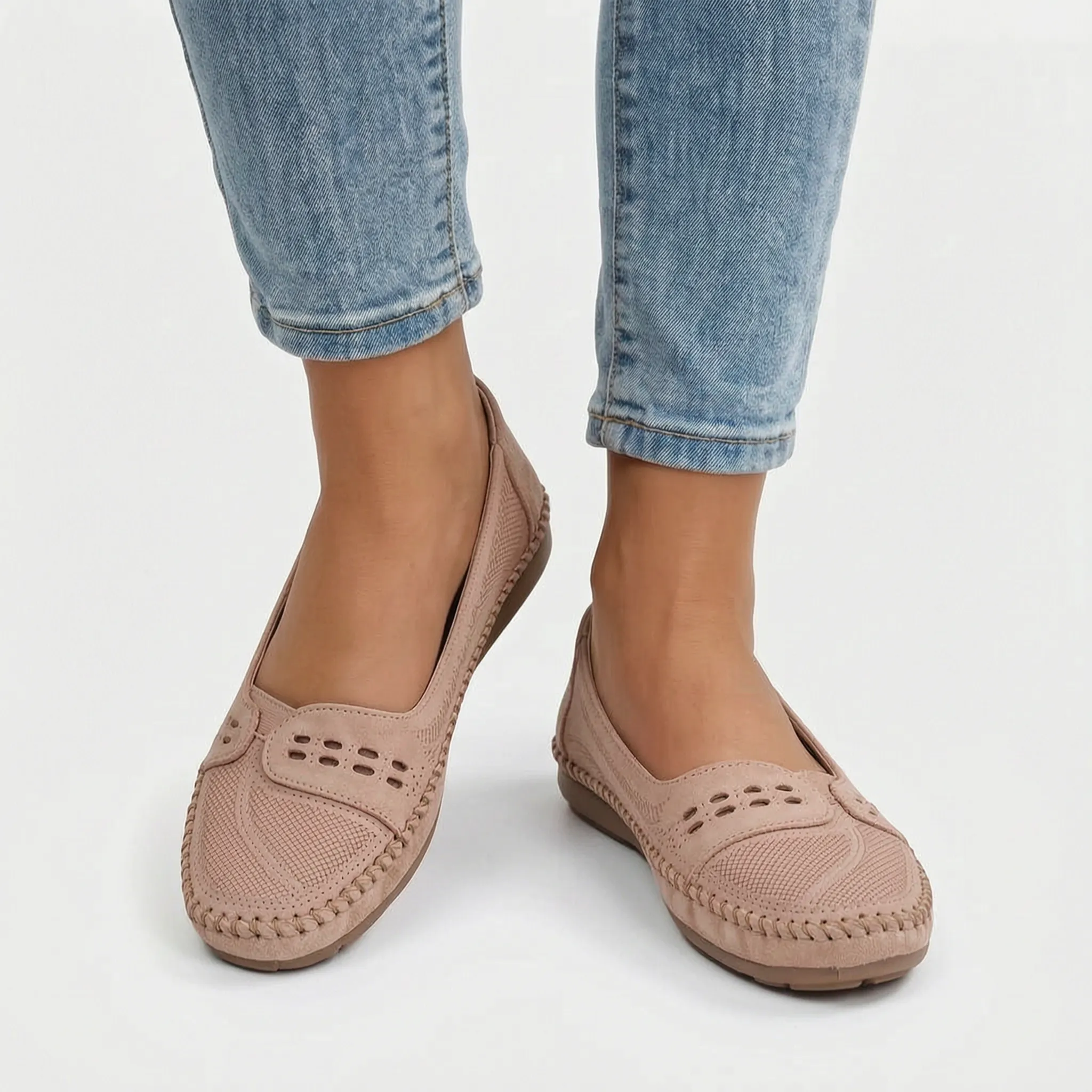 Tivora  - Classic Flat Slip-On Womens Loafers Everyday Walking