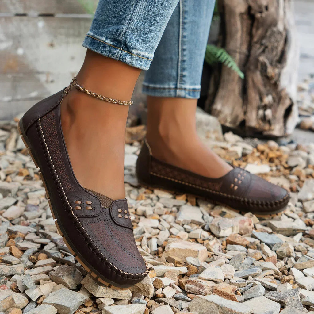 Tivora  - Classic Flat Slip-On Womens Loafers Everyday Walking