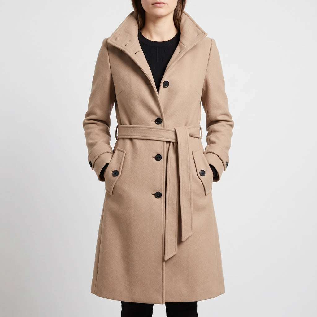 TrenchVibe - Classic Single-Breasted Long Trench Coat Daily Commuting