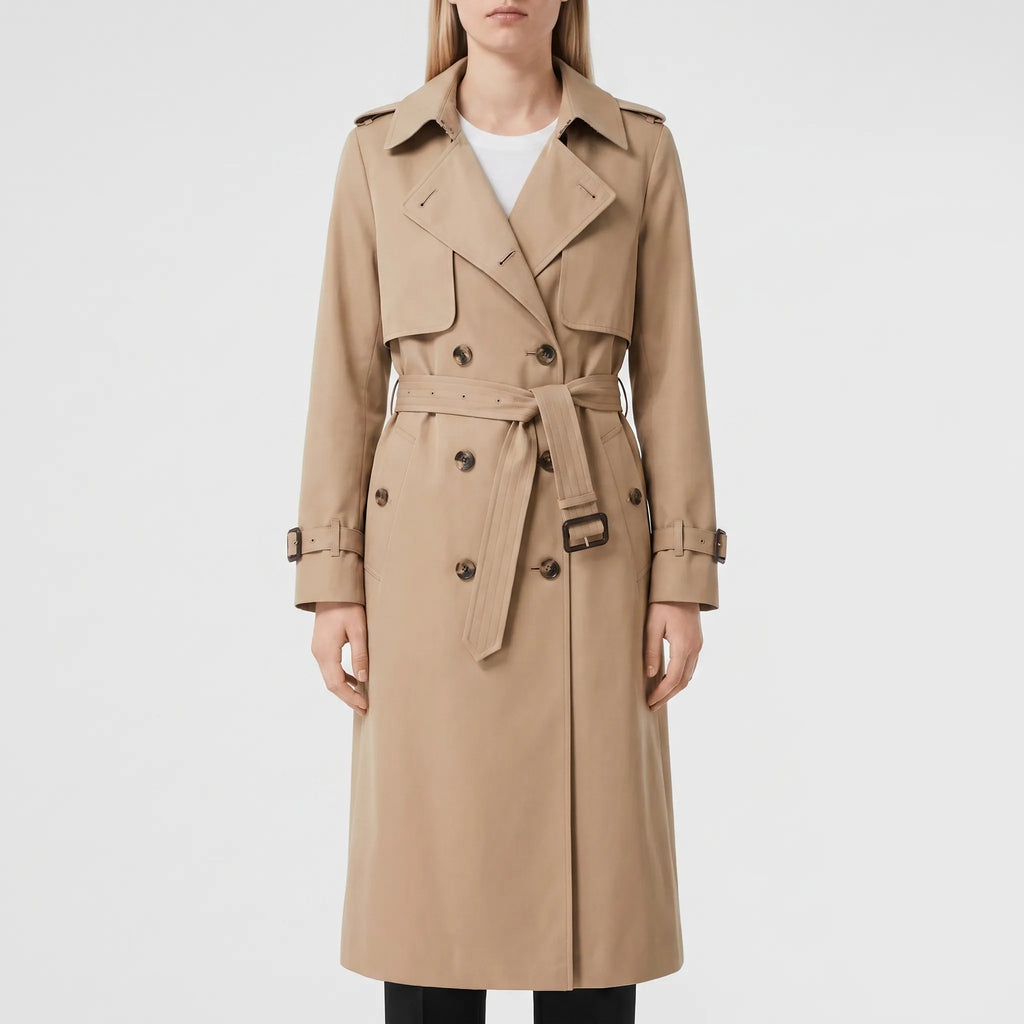 Trenchia - Double Breasted Classic Women's Trench Coat Daily Commuting