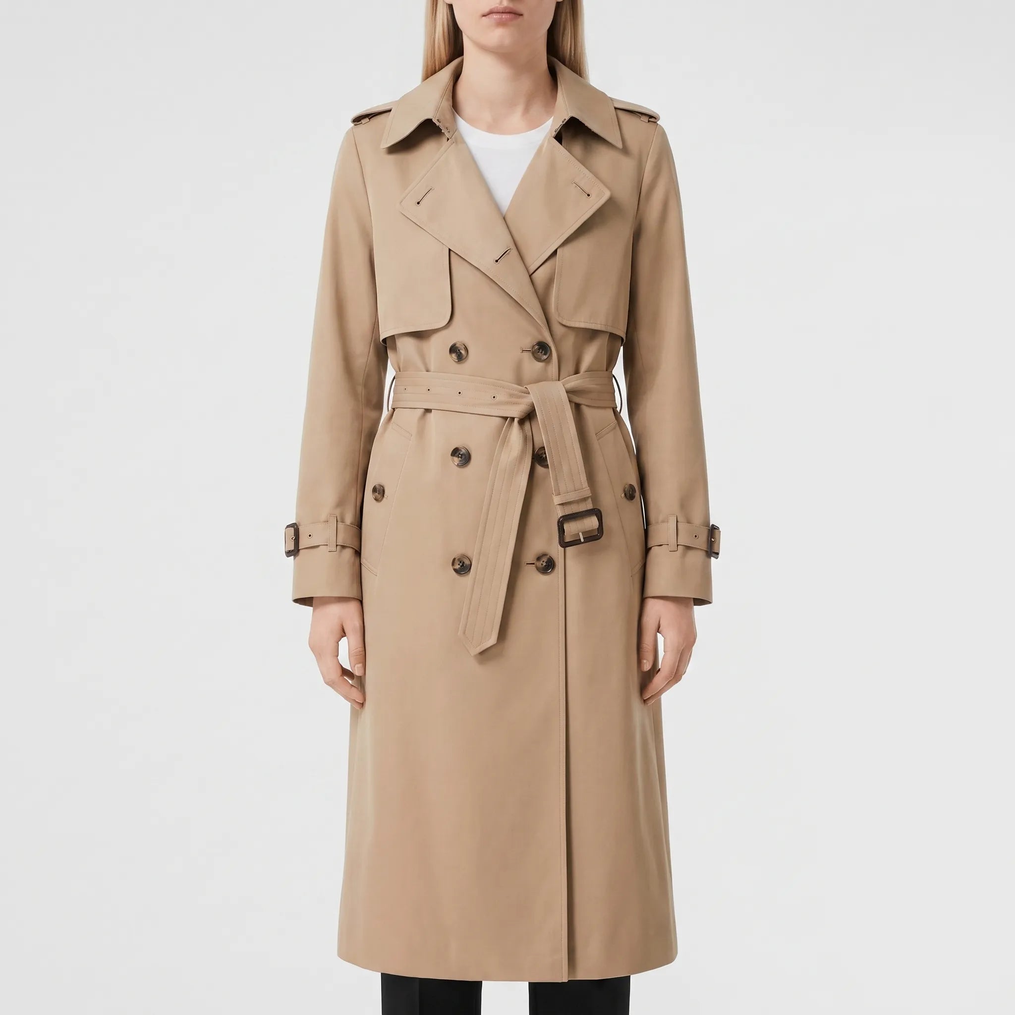 Trenchia - Double Breasted Classic Women's Trench Coat Daily Commuting