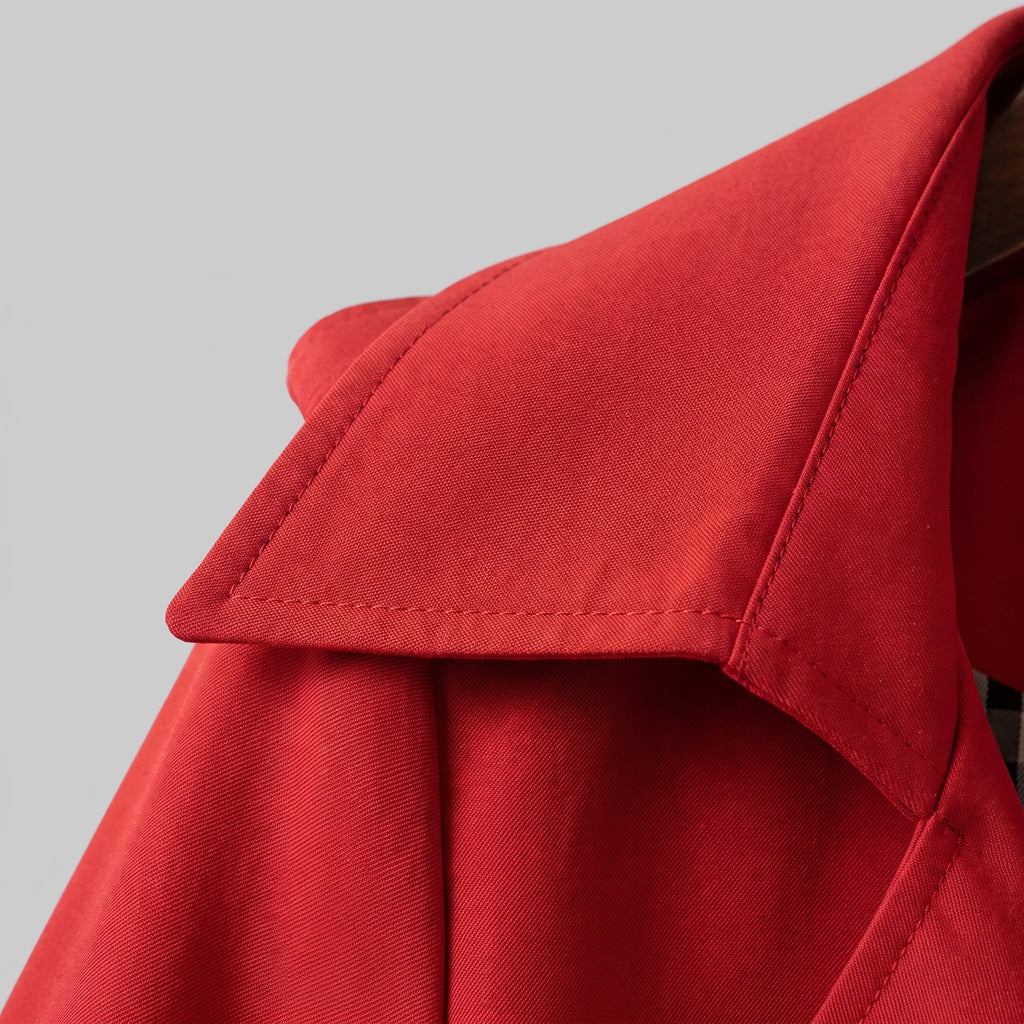 Trenchia - Double Breasted Classic Women's Trench Coat Daily Commuting