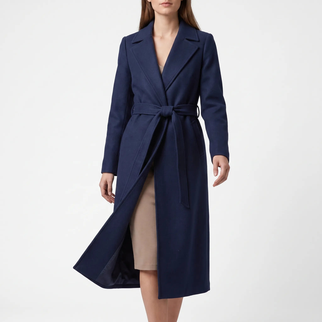 Trenchline - Belted Long Trench Coat Daily Work Commute