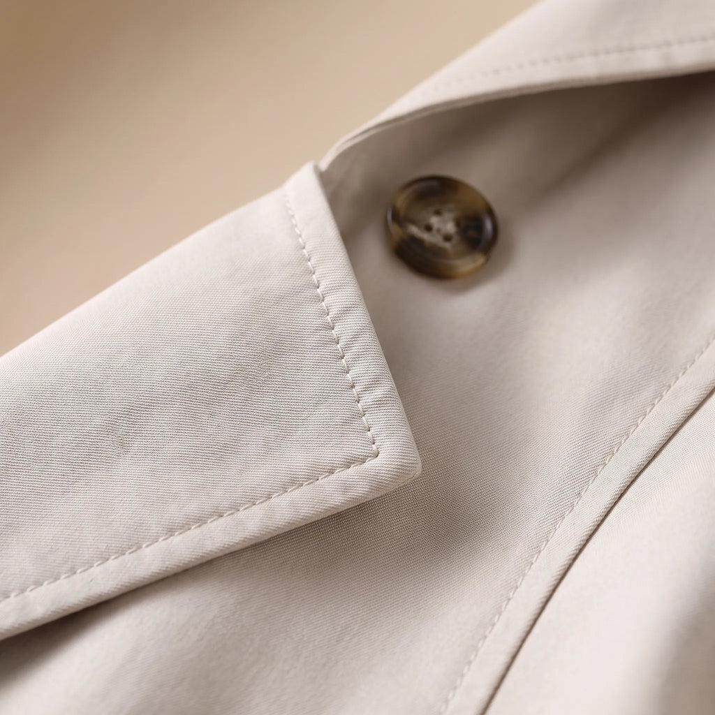 Trenchora - Single-Breasted Women's Trench Coat Daily Commuting