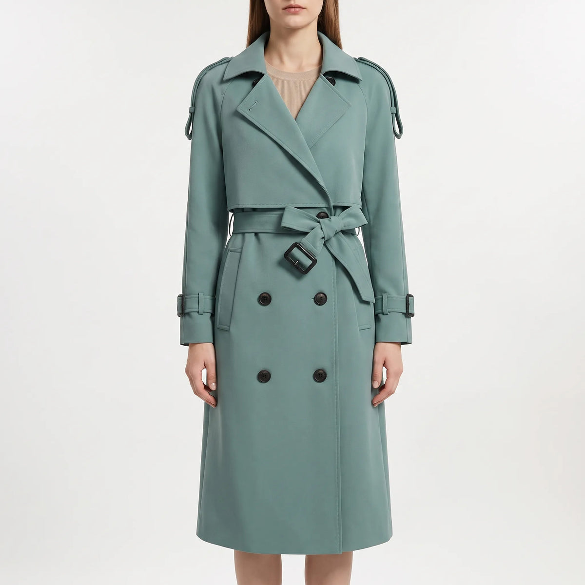 Valerant - Longline Tailored Trench Coat Work Commutes