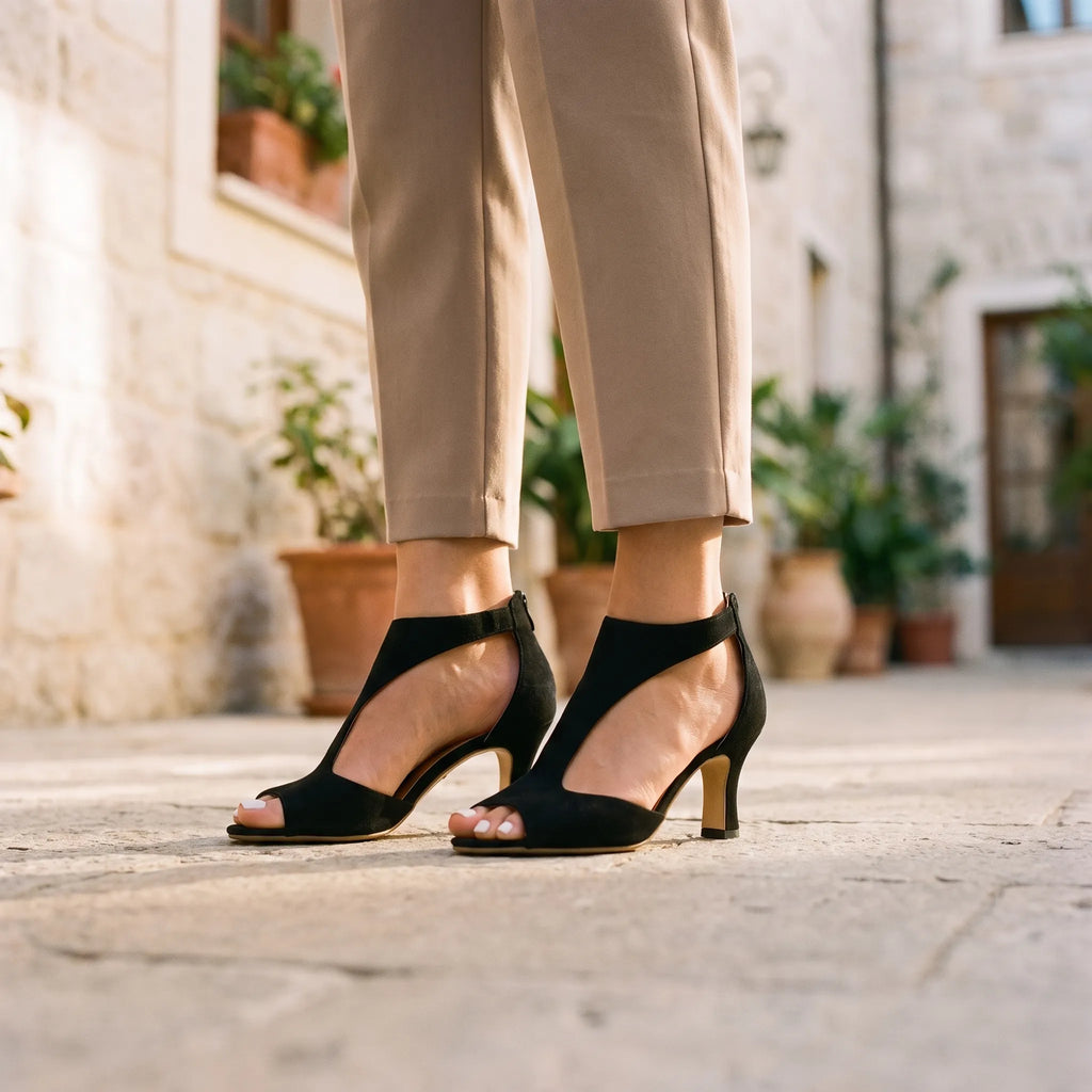 Velara - Open Toe Low Heeled Sandals Summer Weddings