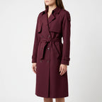 Veldora - Double-Breasted Belted Long Trench Coat Cool Weather Commuting — view 2 of 3