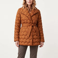Velluma - Belted Quilted Puffer Jacket Cold Weather Commuting