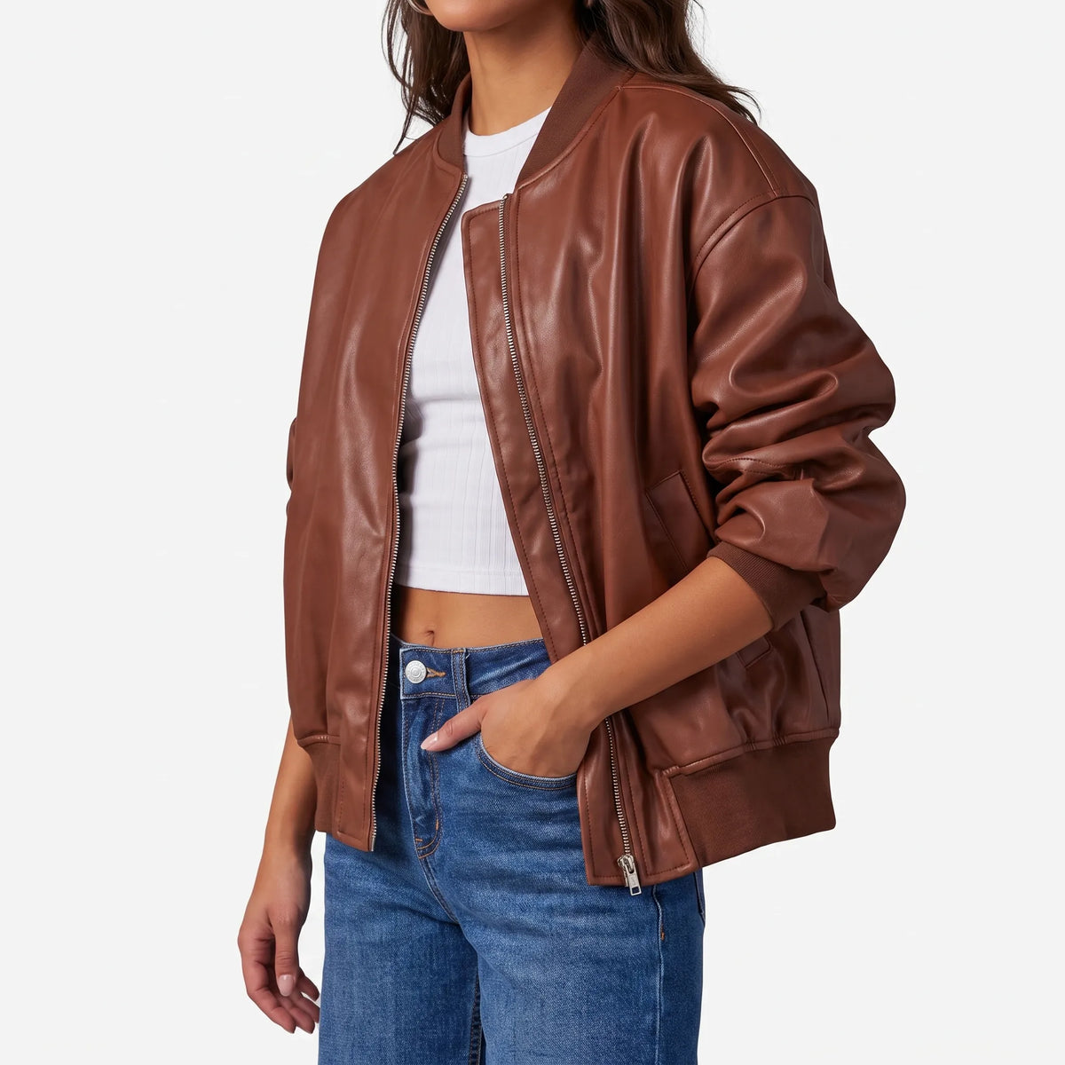Velura - Oversized Relaxed Fit Bomber Jacket Weekend Outings