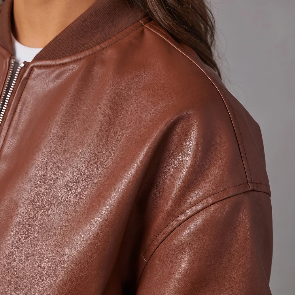 Velura - Oversized Relaxed Fit Bomber Jacket Weekend Outings