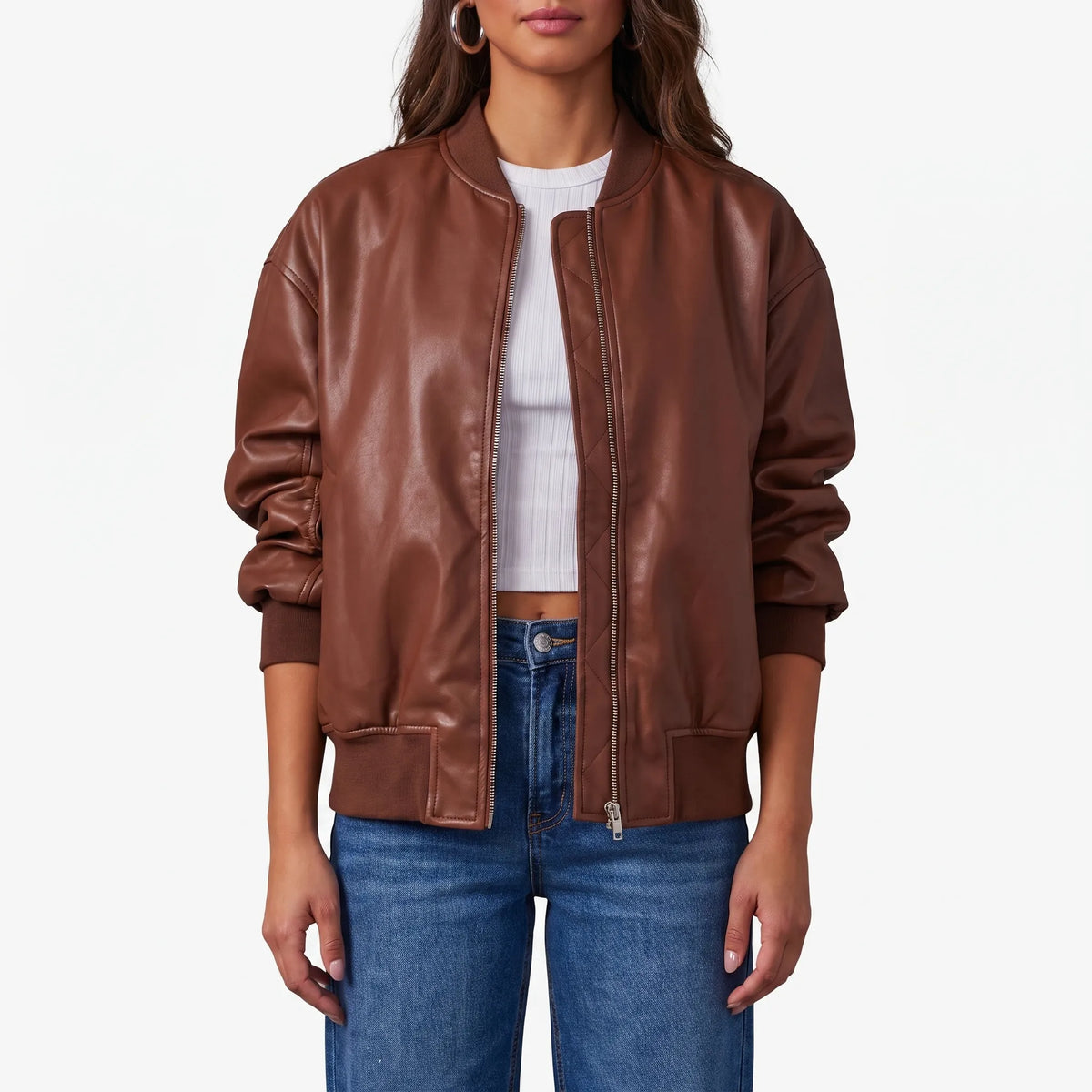 Velura - Oversized Relaxed Fit Bomber Jacket Weekend Outings