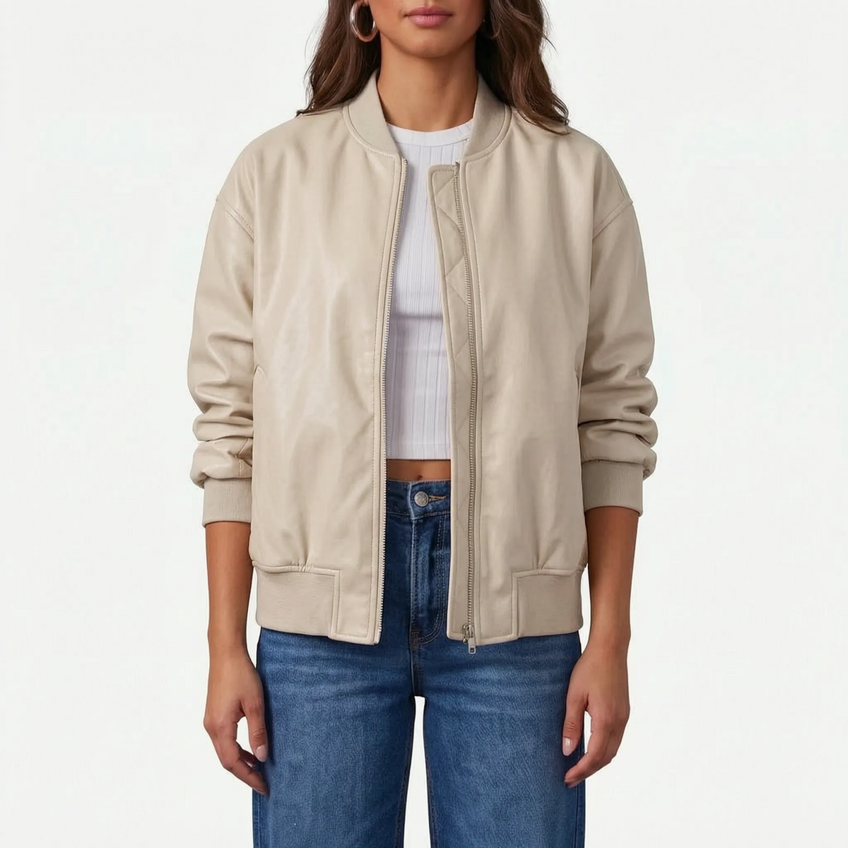 Velura - Oversized Relaxed Fit Bomber Jacket Weekend Outings