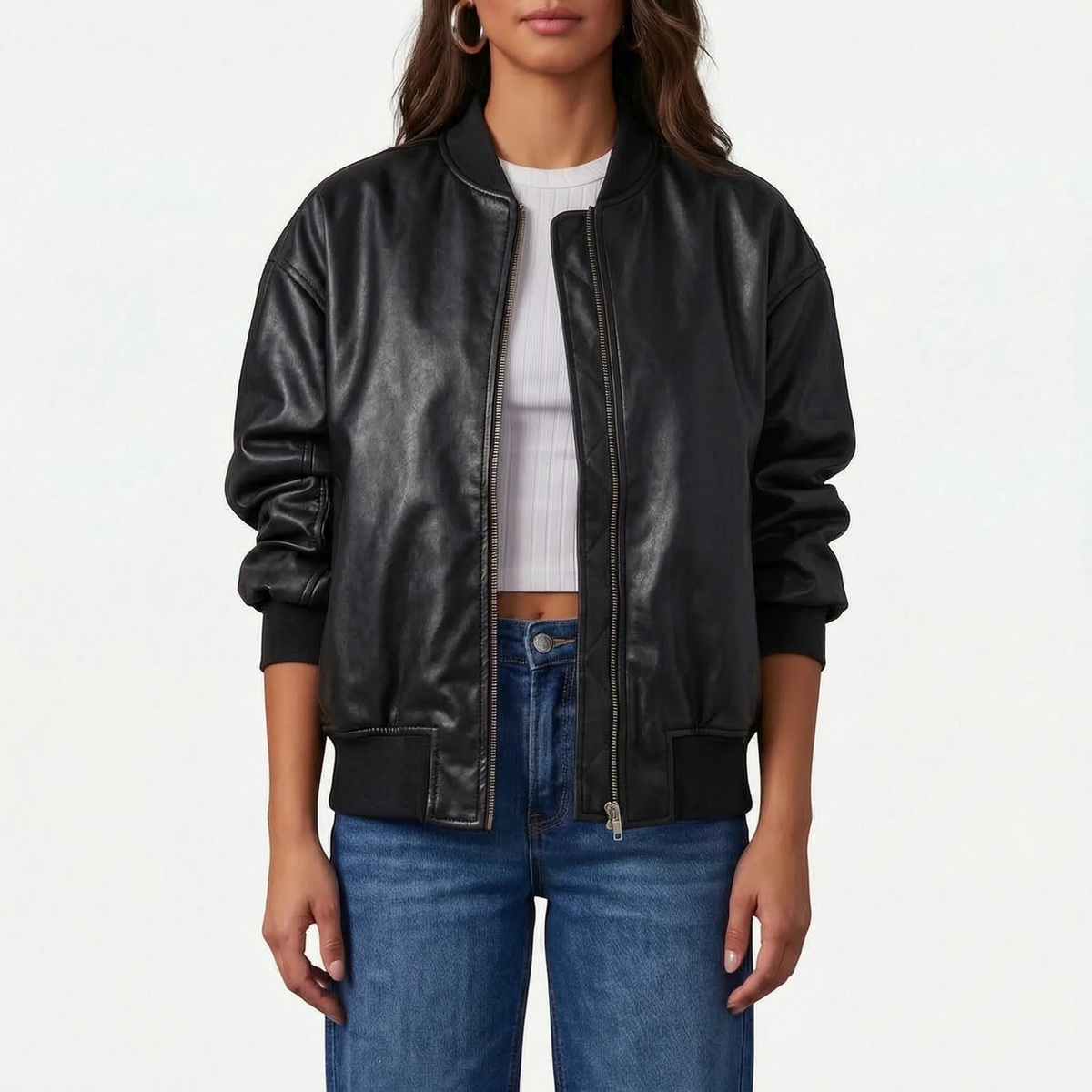 Velura - Oversized Relaxed Fit Bomber Jacket Weekend Outings