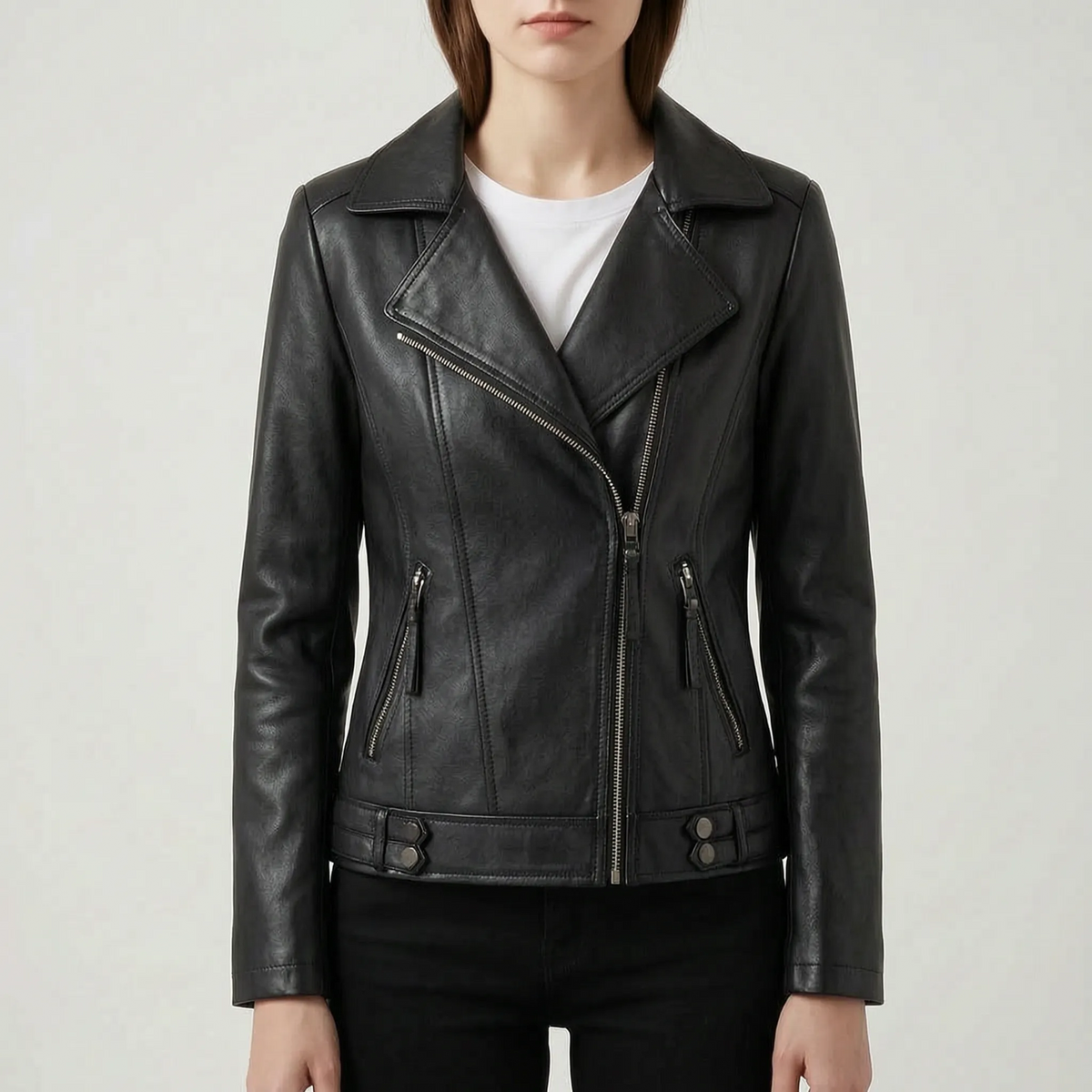 Velurina - Structured Moto-Style Everyday Jacket Everyday Layering