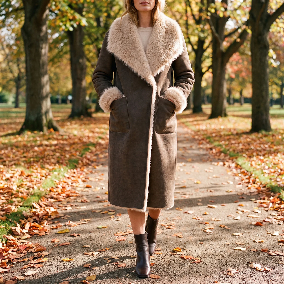 Velvoria - Longline Reversible Winter Coat Winter Commutes