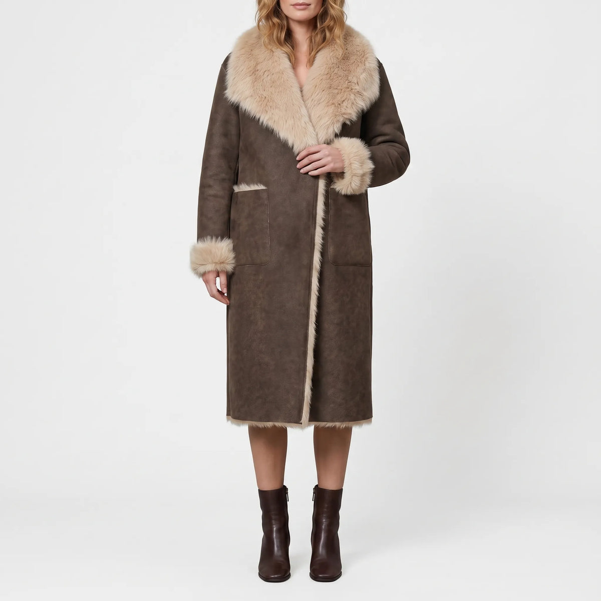 Velvoria - Longline Reversible Winter Coat Winter Commutes