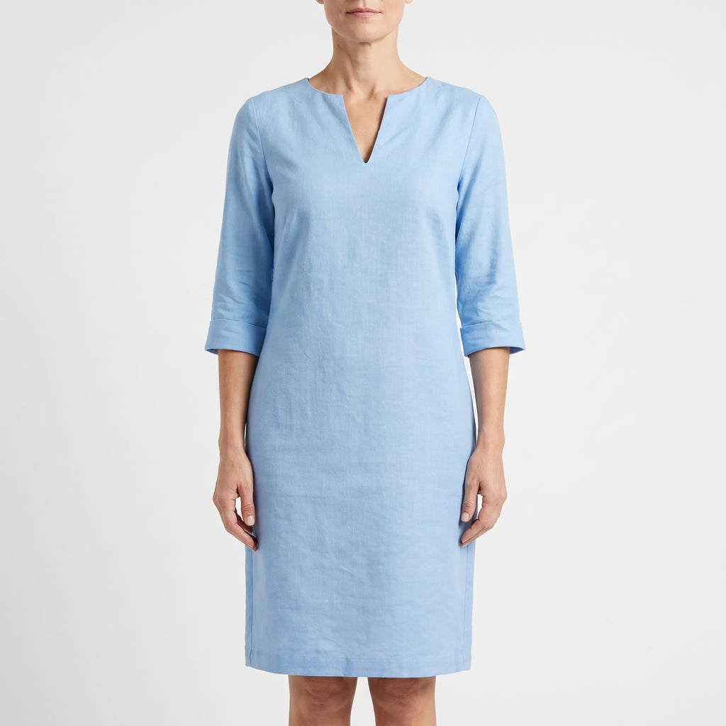 VeraShift - Tailored V-Notch Shift Dress Office Days